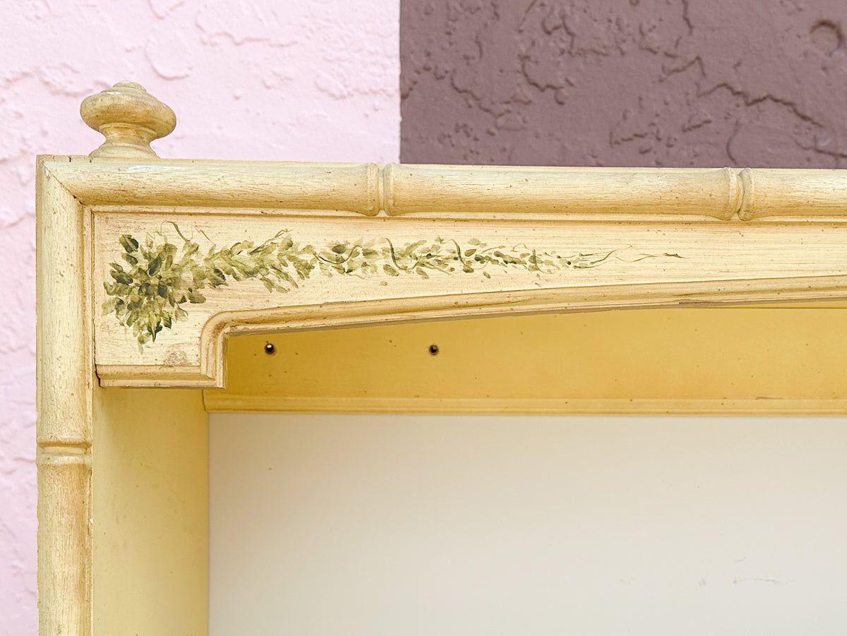 Hand Painted Thomasville Faux Bamboo Desk and Hutch