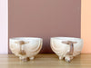 Set of Five Seashell Teacups and Saucers