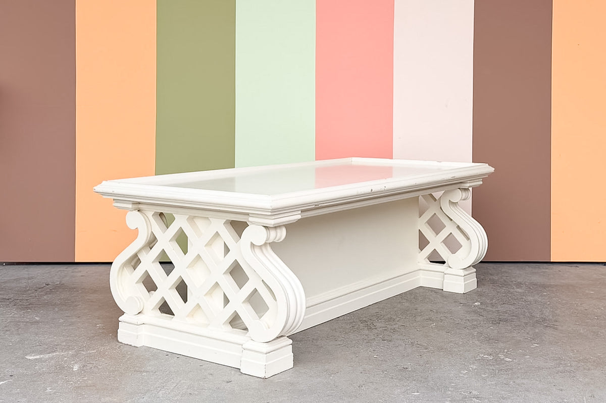 Palm Beach Style Trellis Coffee Table