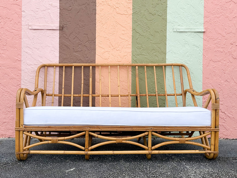 Old Florida Rattan Sofa