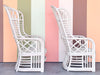 Pair of Ficks Reed Rattan Wing Back Chairs