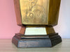 Pair of Etched Brass Chinoiserie Lamps