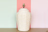 Faux Bamboo Ceramic Basket Lamp