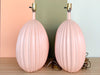 Pair of Peach Chic Plaster Lamps