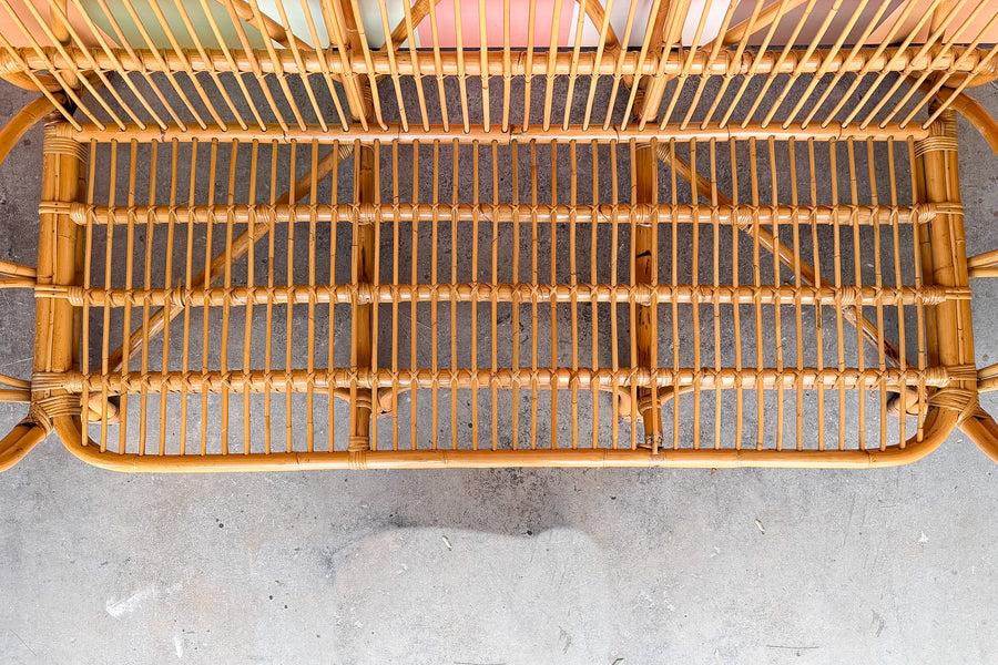 Old Florida Rattan Sofa