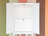 Newly Painted Rattan Bar Cabinet