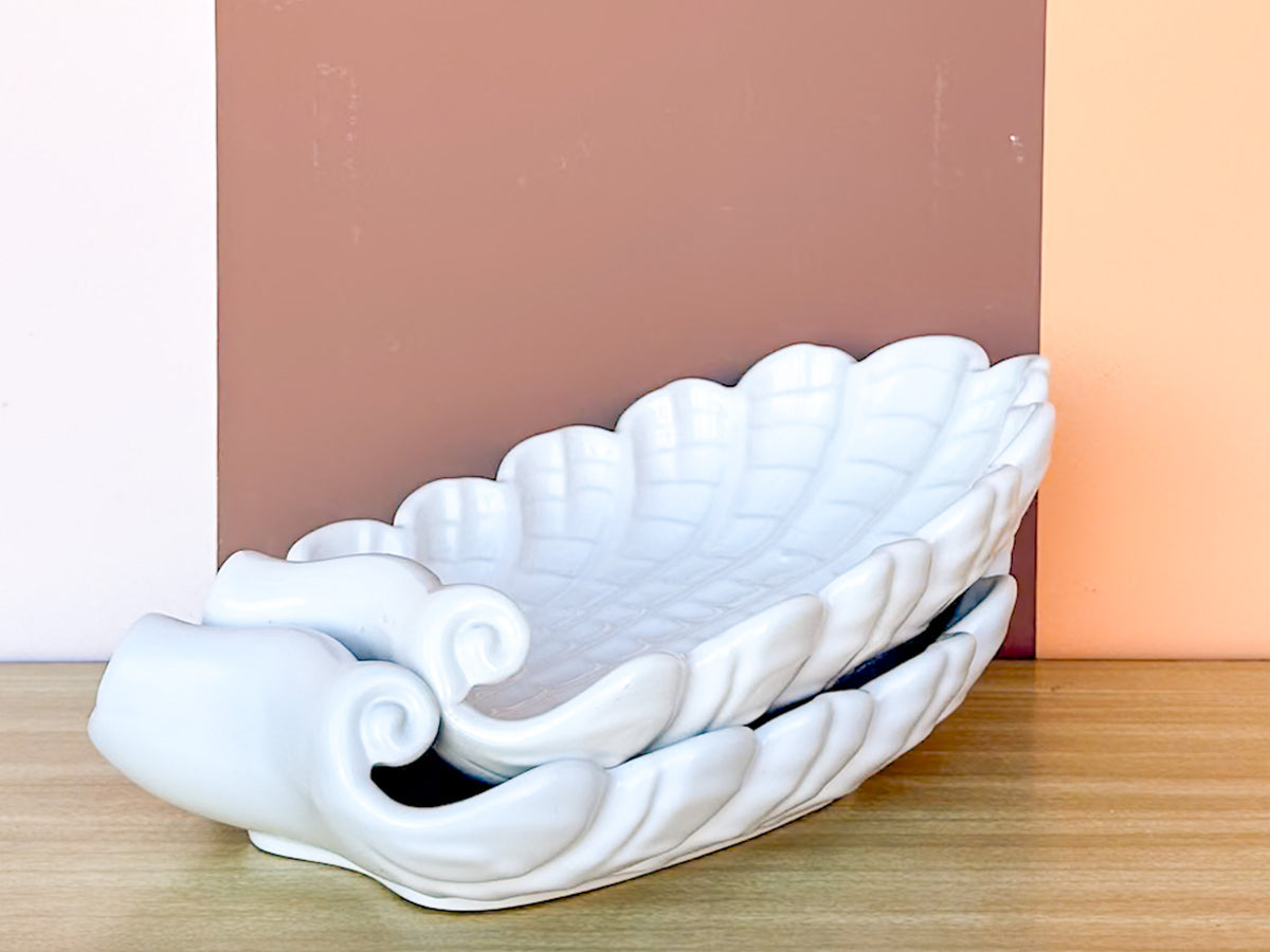 Pair of Kips Bay Show House Palm Beach Chic Shell Plates