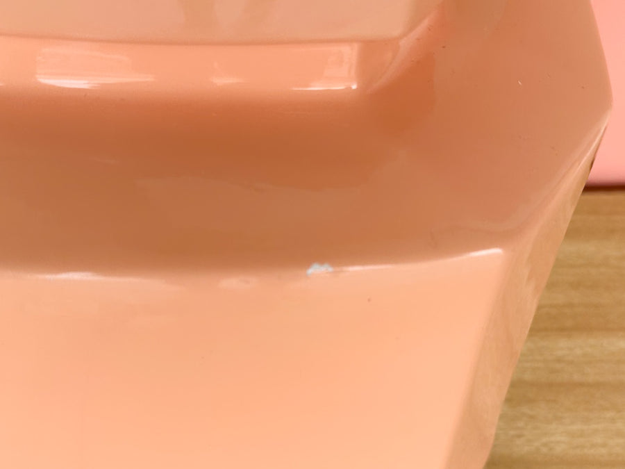 Pair of Coral and Lucite Bauer Lamps