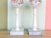 Pair of Small Granny Chic Rose Lamps