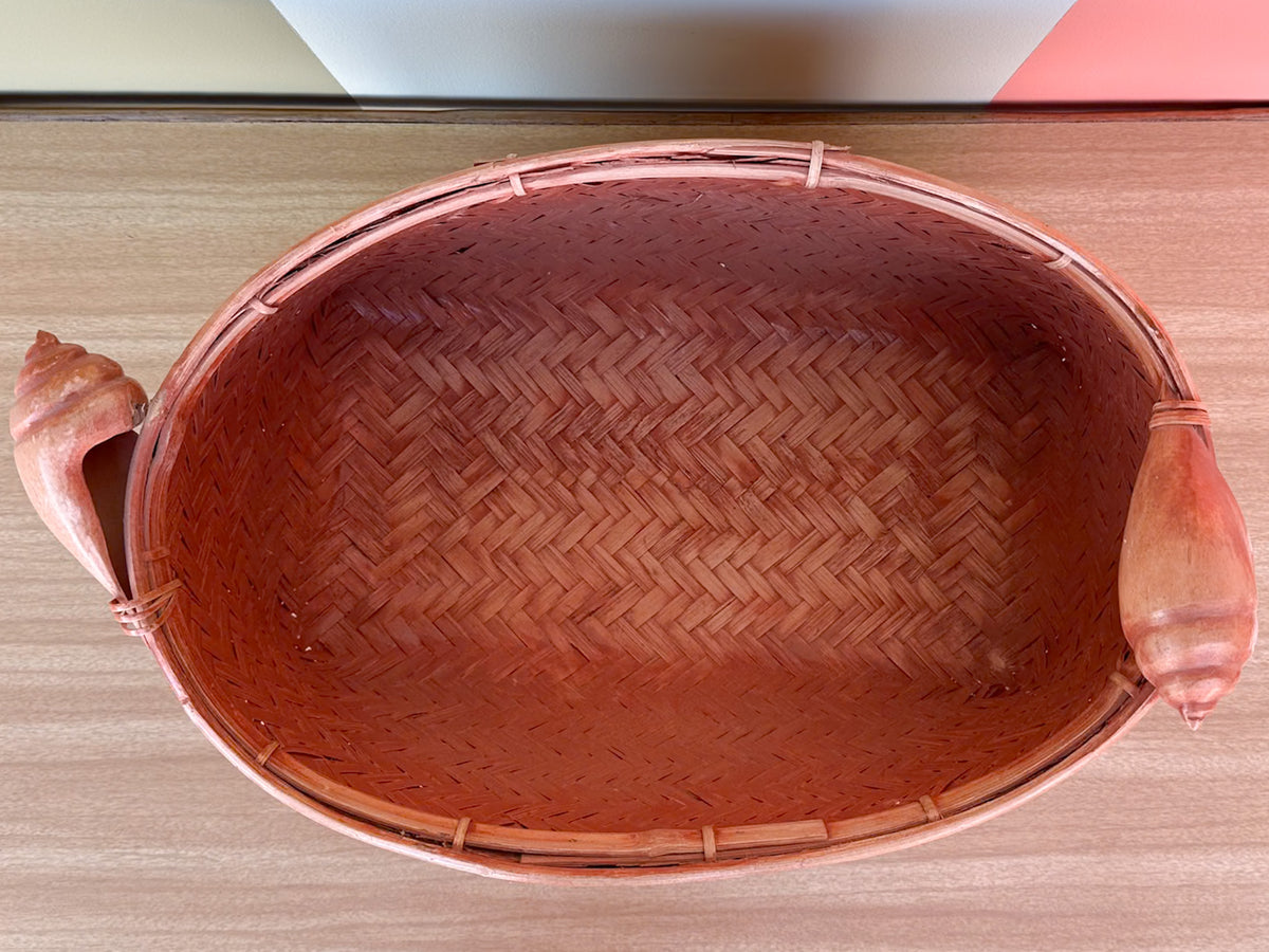 Pink Shell Handle Basket