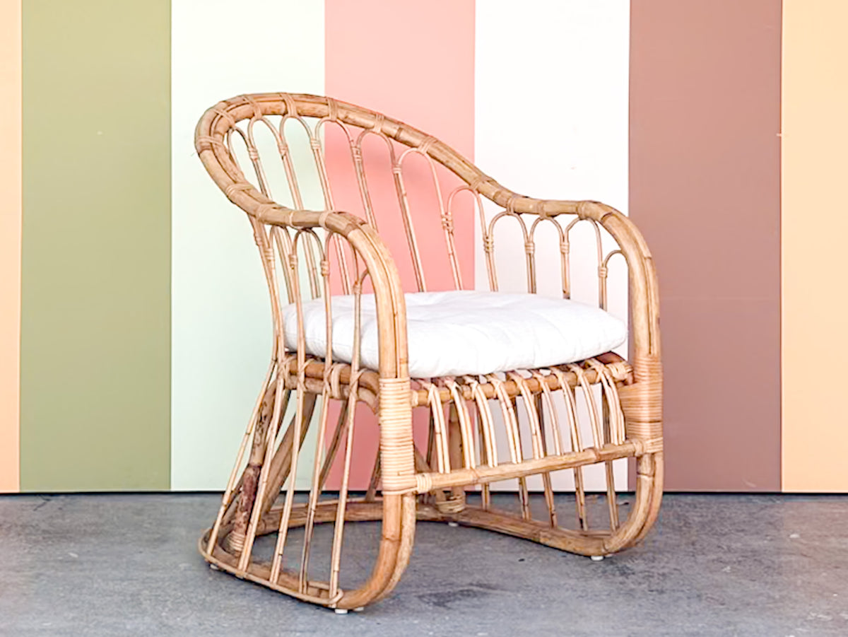 Cute Coastal Rattan Arm Chair