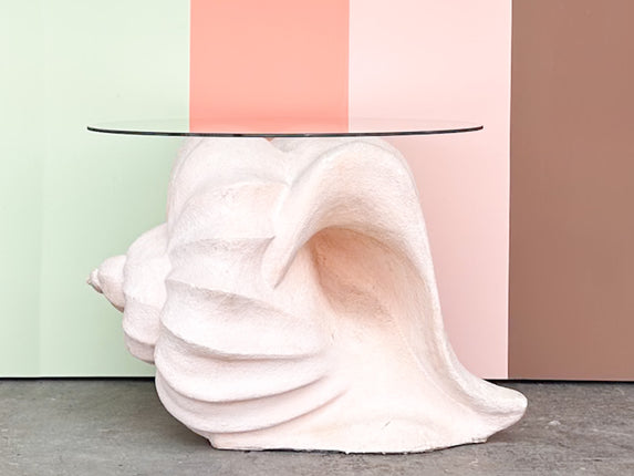 Plaster Conch Shell Coffee Table