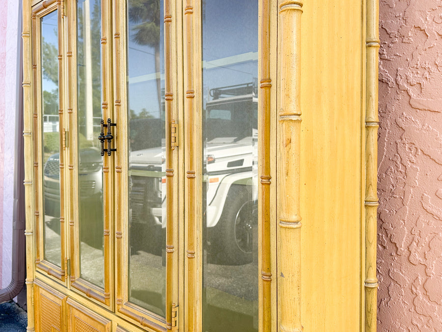 Faux Bamboo China Cabinet