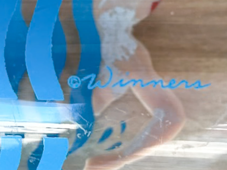 Set of Eight HJ Stotter Swimmer Acrylic Glassware