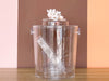 Coral and Clam Lucite Ice Bucket