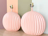 Pair of Peach Chic Plaster Lamps