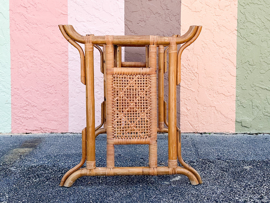 Old Florida Style Rattan Dining Table