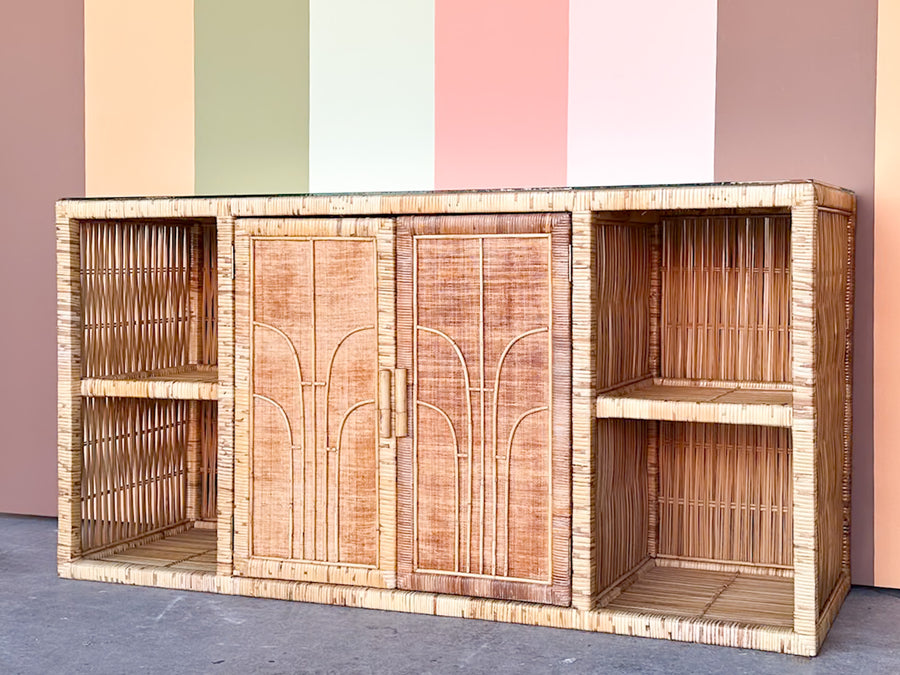 Island Style Rattan Credenza