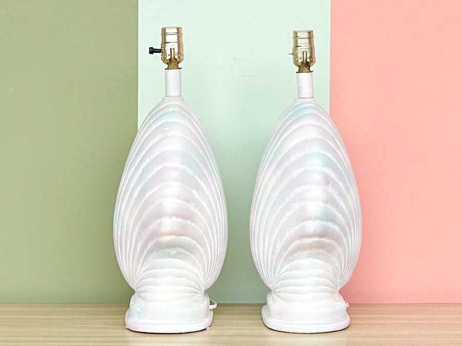Pair of Pastel Shell Lamps