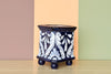 Hand Painted Blue Cachepot