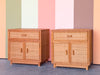Pair of Coastal Rattan Nightstands