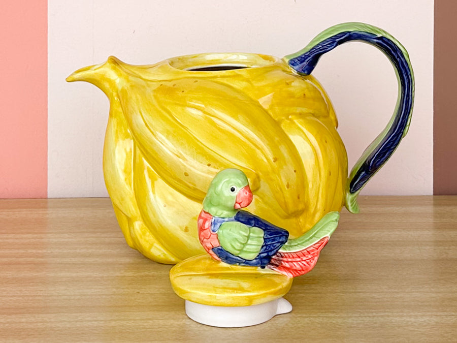 Fitz and Floyd Banana Teapot and Trinket Dish