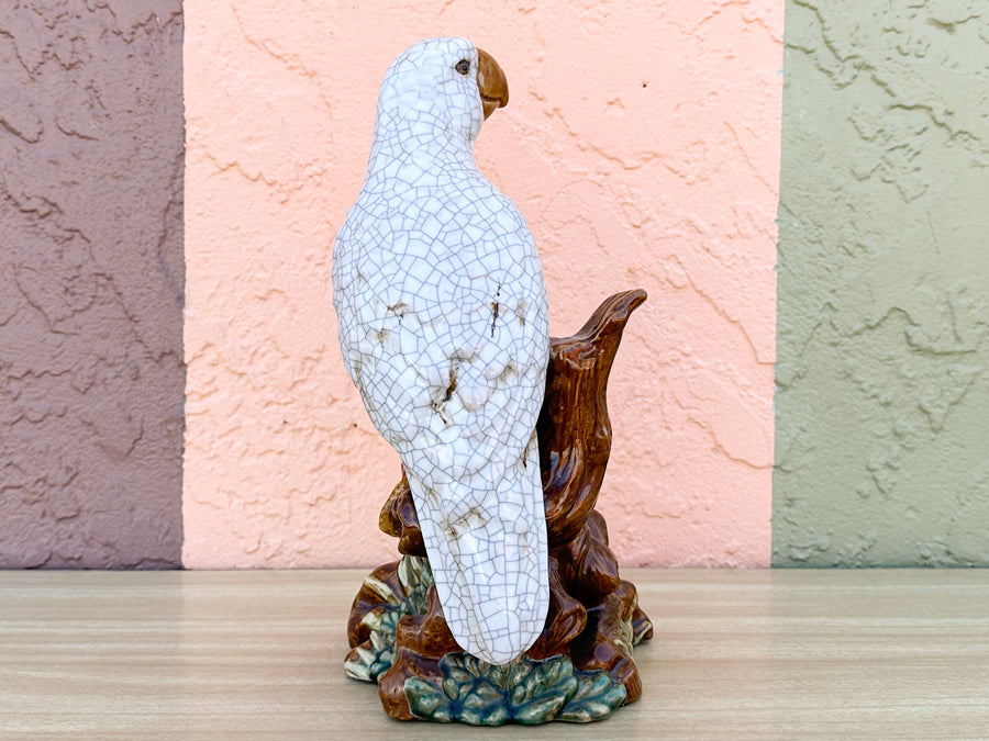 Pair of Ceramic Cockatoos