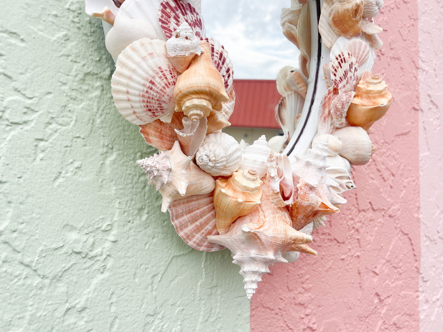 Pink Chic Shell Mirror