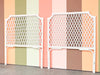 Pair of Lattice Love Twin Headboards