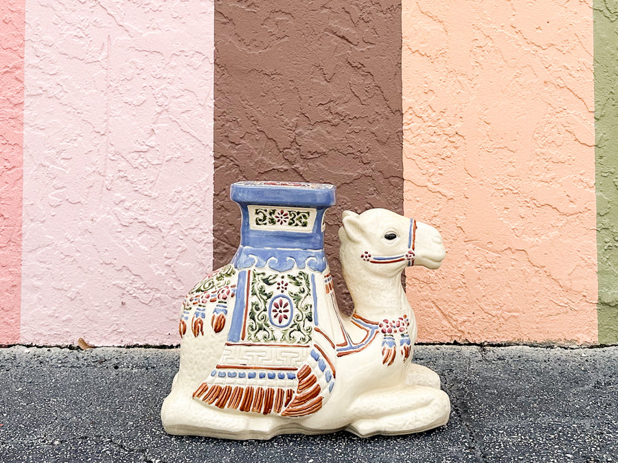 Ceramic Camel Garden Seat