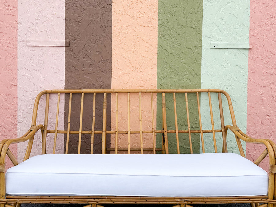 Old Florida Rattan Sofa