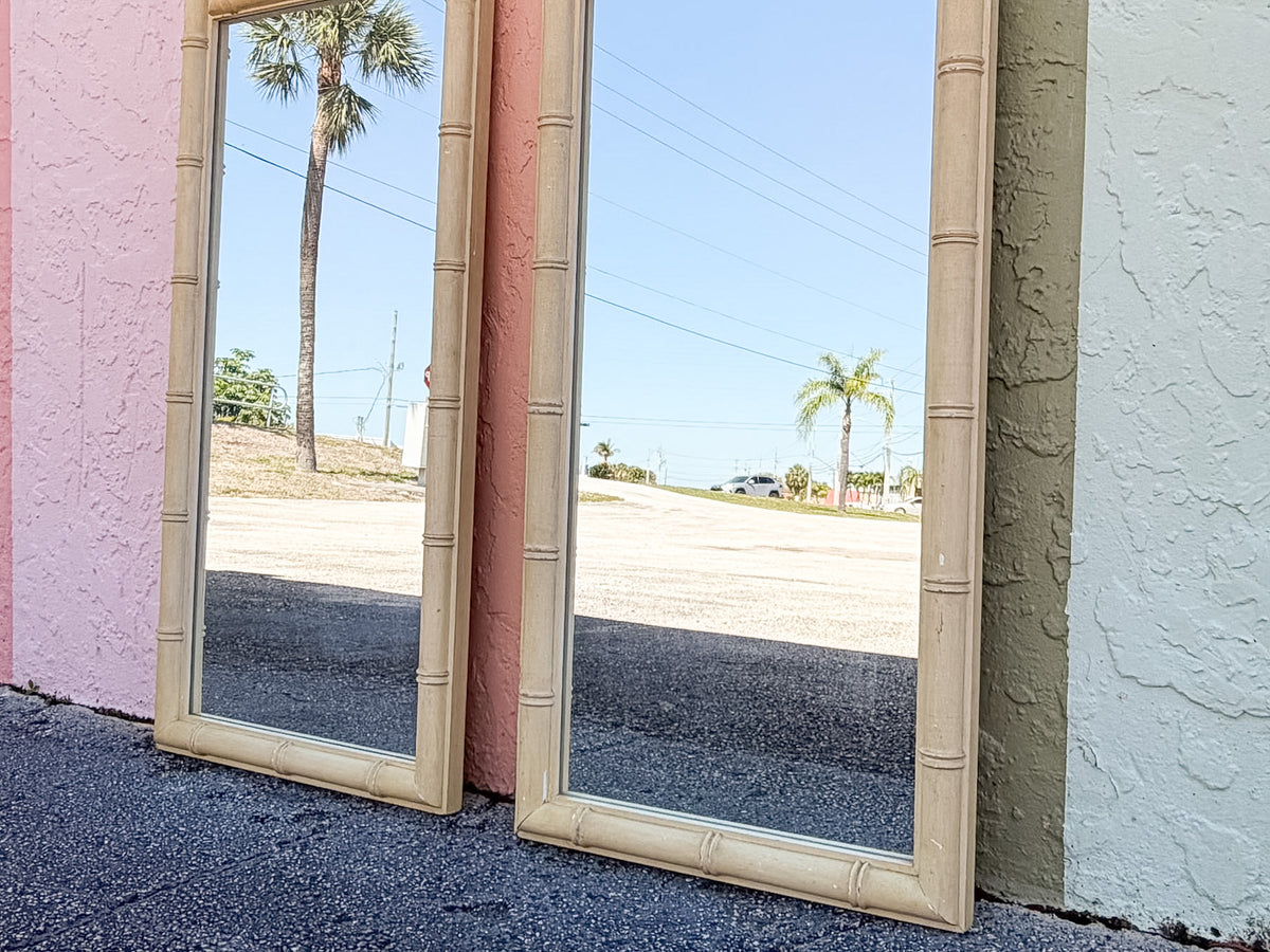 Pair of Faux Bamboo Chippendale Mirrors