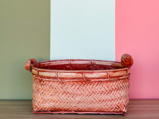 Pink Shell Handle Basket