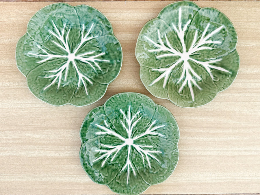Set of Twelve Secia Portugal Lettuce Plates