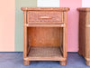 Pair of Coastal Rattan Nightstands