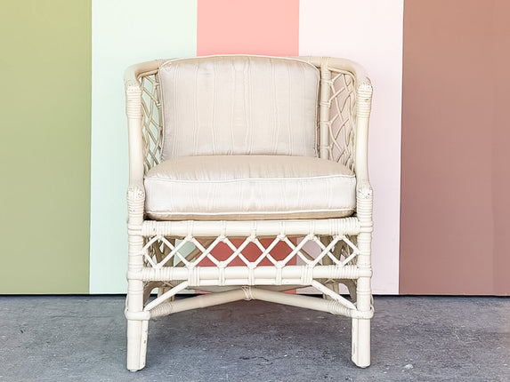 Ficks Reed Rattan Lattice Lounge Chair