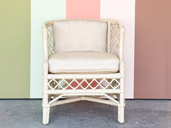 Ficks Reed Rattan Lattice Lounge Chair