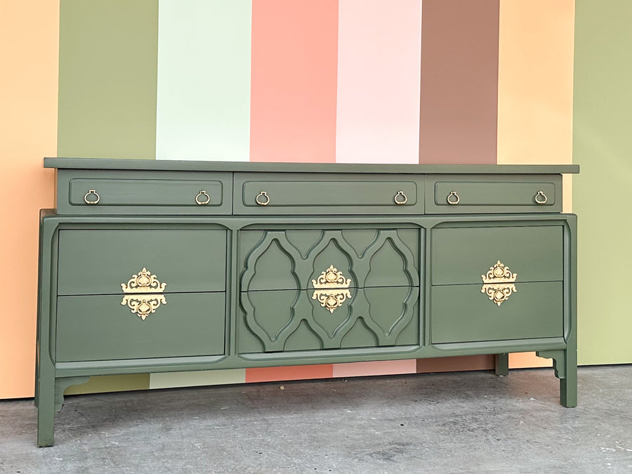 Olive Green Ming Style Dresser