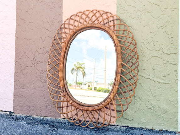 Rattan Loop Mirror