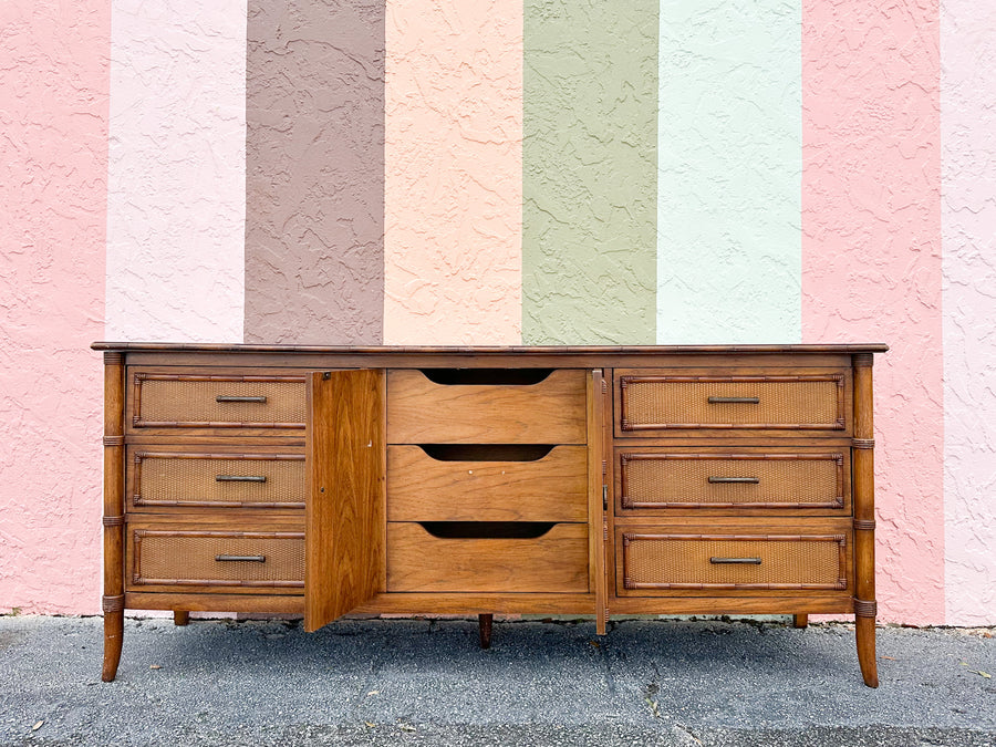 Handsome Thomasville Faux Bamboo Dresser