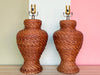 Pair of Cute Wicker Lamps