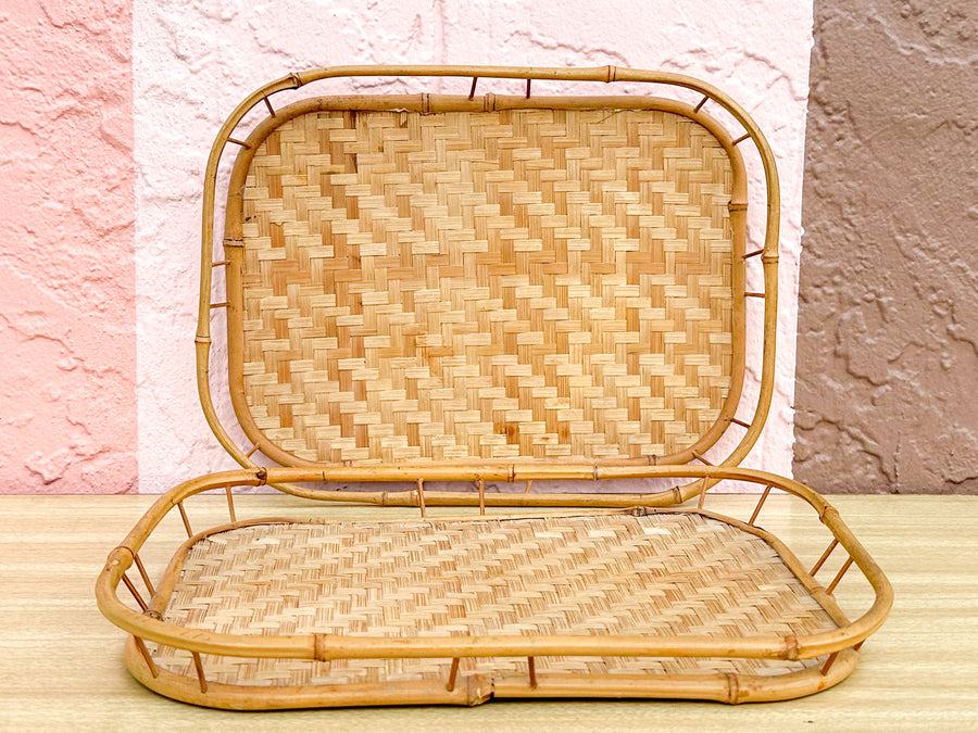 Pair of Petite Bamboo Trays