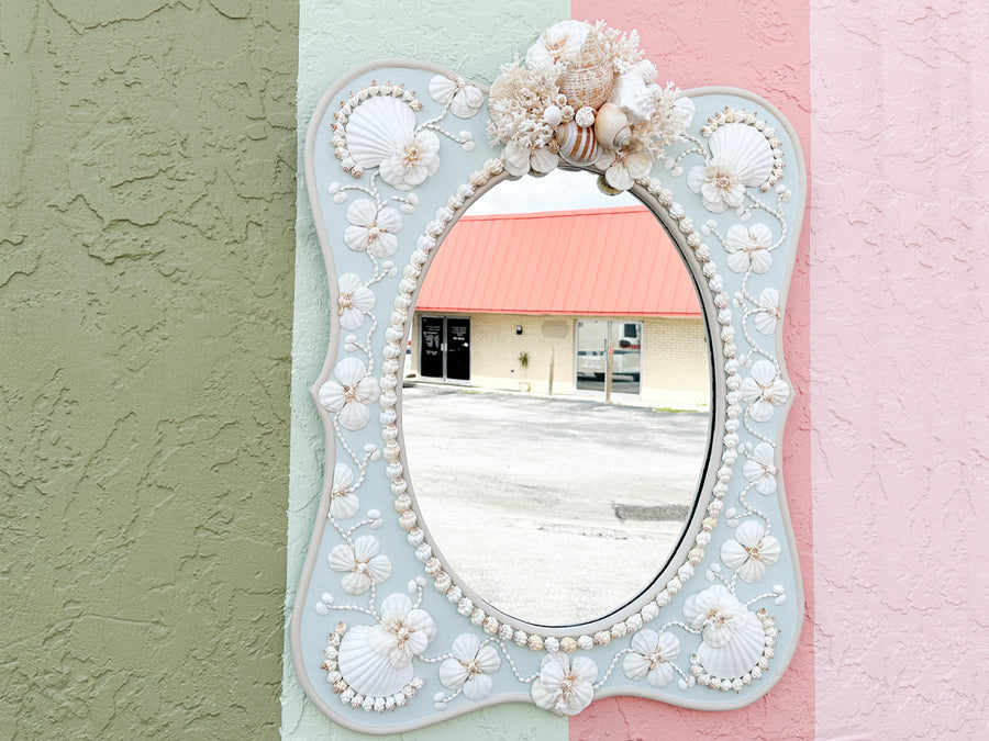 Beautiful Blue Shell Mirror