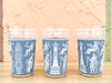 Ancient Greek Ice Bucket and Set of Seven Glasses