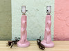 Pair of Pink Chic Art Deco Lamps