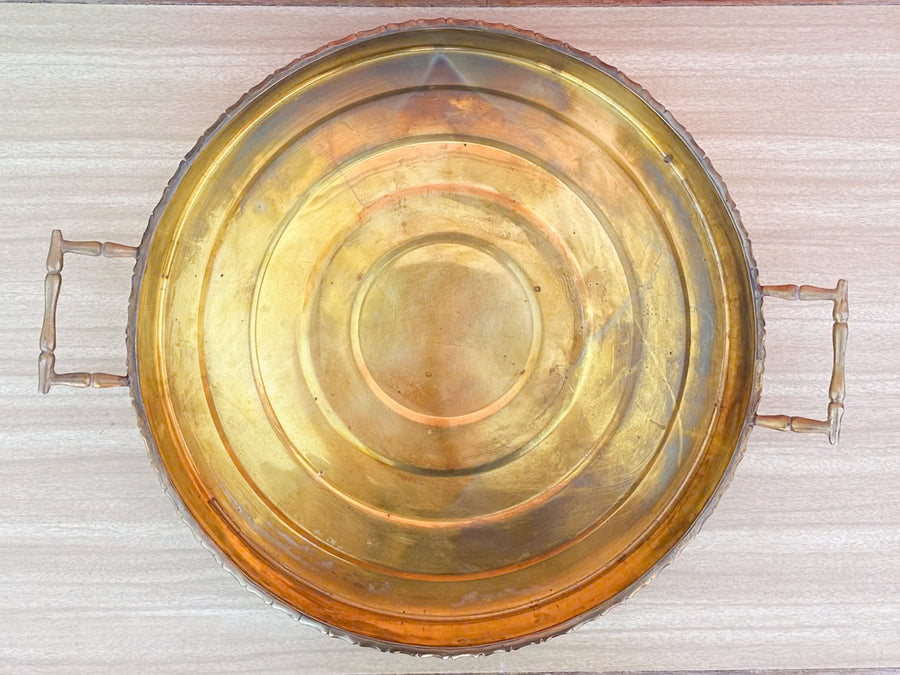 Faux Bamboo Brass Tray
