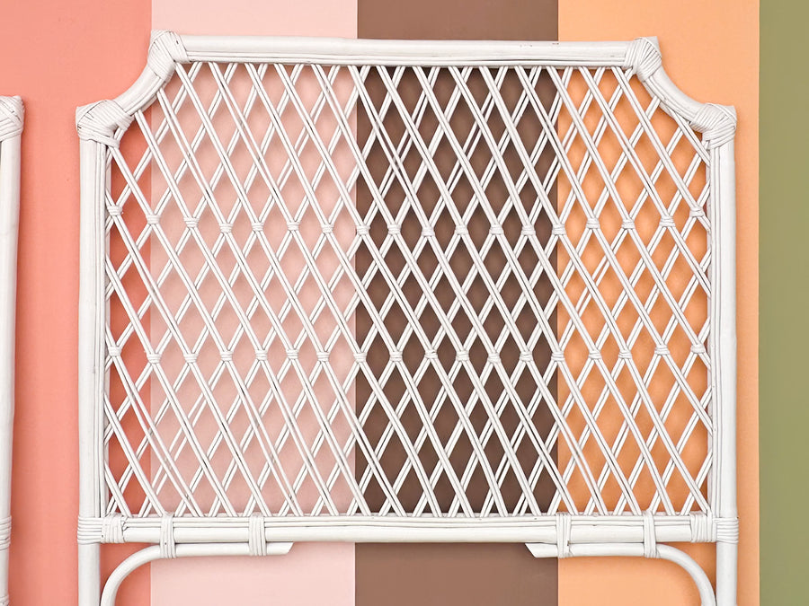 Pair of Lattice Love Twin Headboards