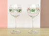 Set of Four Hand Painted Holly Stemware