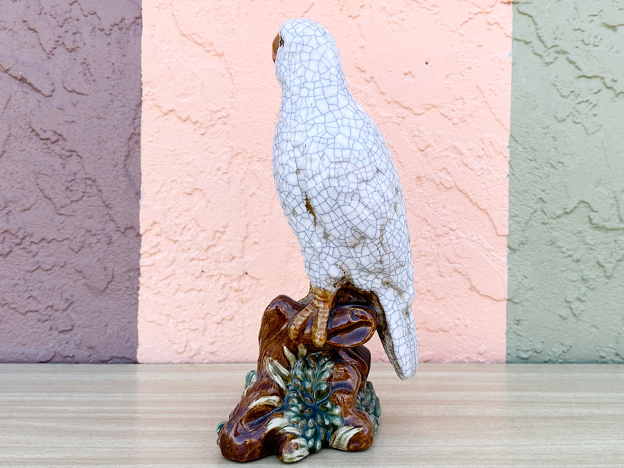 Pair of Ceramic Cockatoos