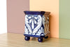 Hand Painted Blue Cachepot
